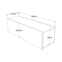 Mueble de TV Ona puerta abatible natural 29x100x31 cm