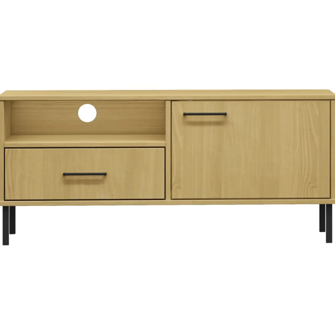 Mueble de TV Oslo cajón + compartimento + armario madera de pino 46,5x106x40 cm