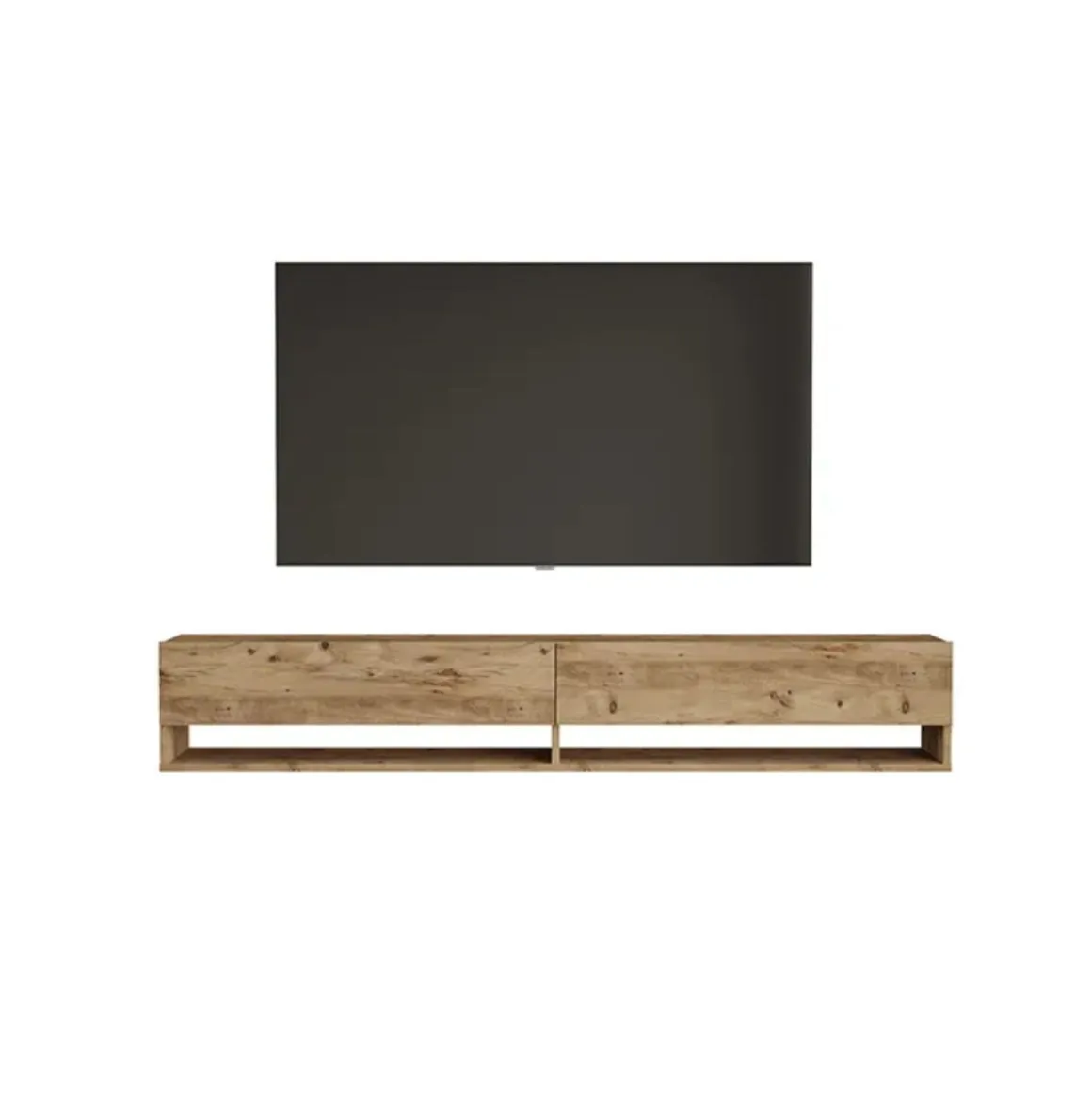 Mueble de TV Salsa 2 puertas abatibles + 2 compartimentos natural 29x180x31 cm