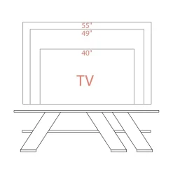 Mueble de TV Sildro con estante 40x140x34 cm