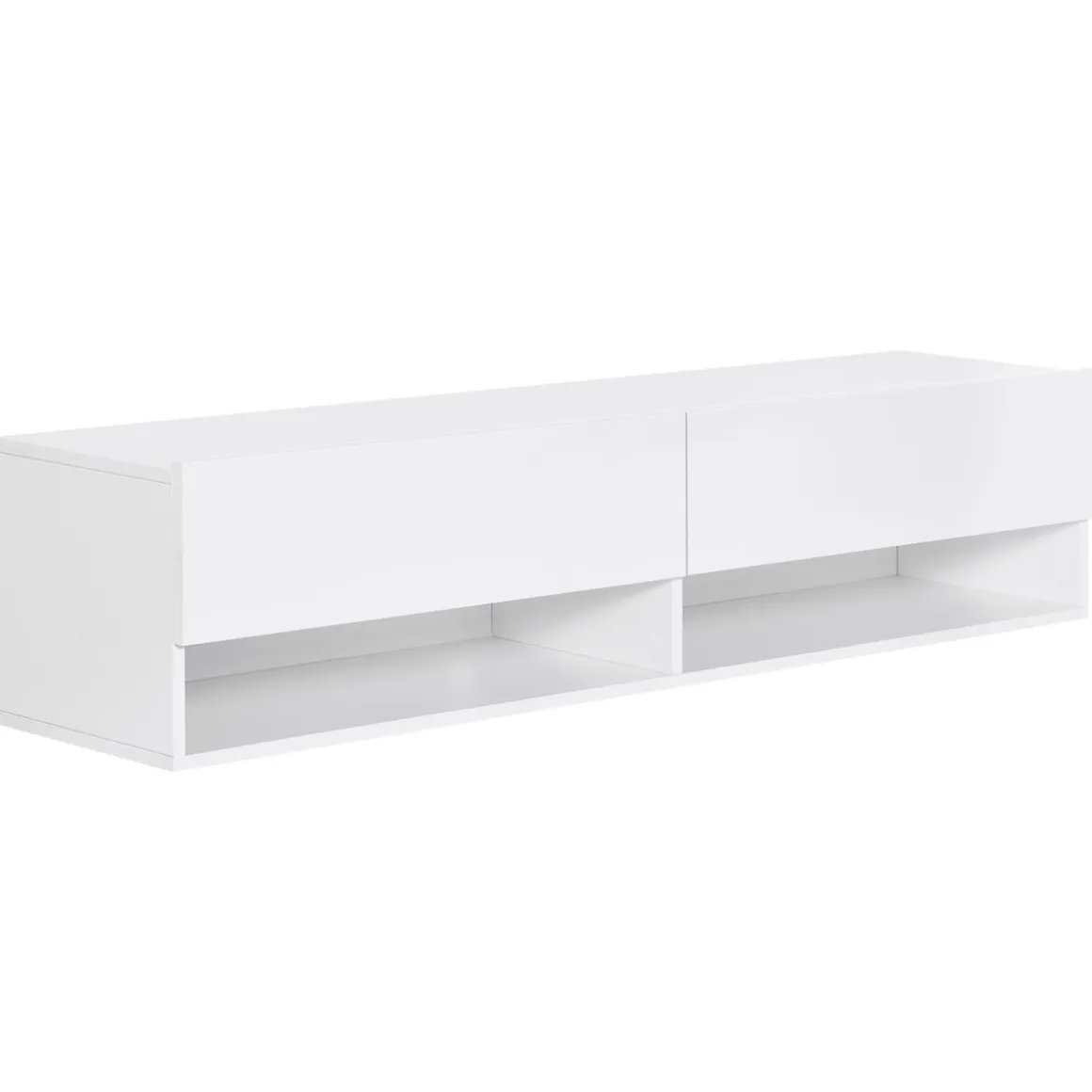 Mueble de TV Sirena Homcom 2 compartimentos y 2 armarios blanco 31x140x32 cm