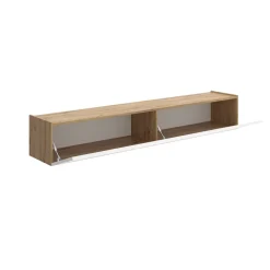 Mueble de TV Sky 2 puertas abatibles blanco/natural 29x180x33 cm