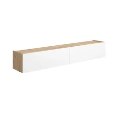 Mueble de TV Sky 2 puertas abatibles blanco/natural 29x180x33 cm