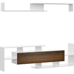 Mueble de TV Sturt Homcom + 2 estantes de pared