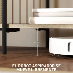 Mueble de TV Sumi Homcom con 2 estantes natural 41x124x43,5 cm