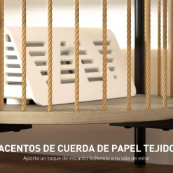 Mueble de TV Sumi Homcom con 2 estantes natural 41x124x43,5 cm