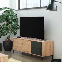 Mueble de TV Urban Plus 2 armarios + 2 cajones 47x130x41 cm