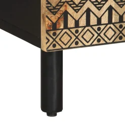 Mueble de TV Vela 2 puertas + 2 compartimentos negro/natural 46x105x33,5 cm