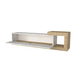 Mueble de TV Volare con puerta abatible efecto mármol gris/natural 38,6x150x29,6 cm