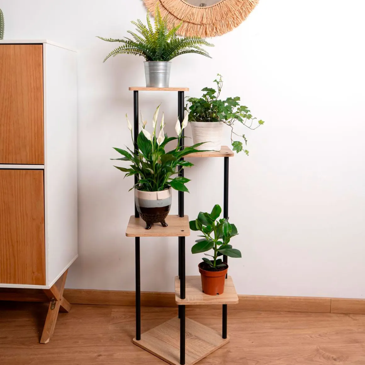 Mueble macetero MOA Vinthera 5 estantes madera 106,3x59,8x59,8 cm