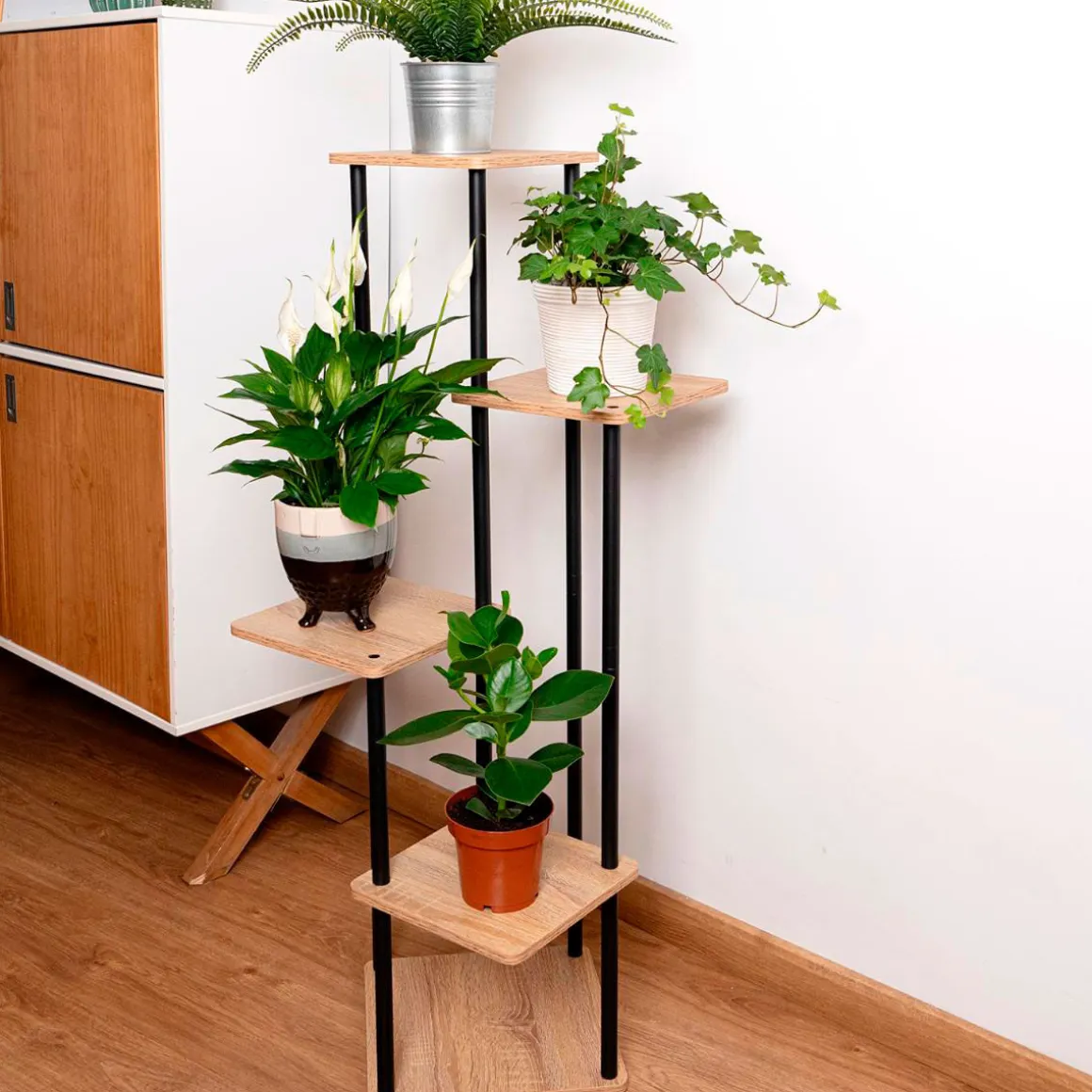 Mueble macetero MOA Vinthera 5 estantes madera 106,3x59,8x59,8 cm