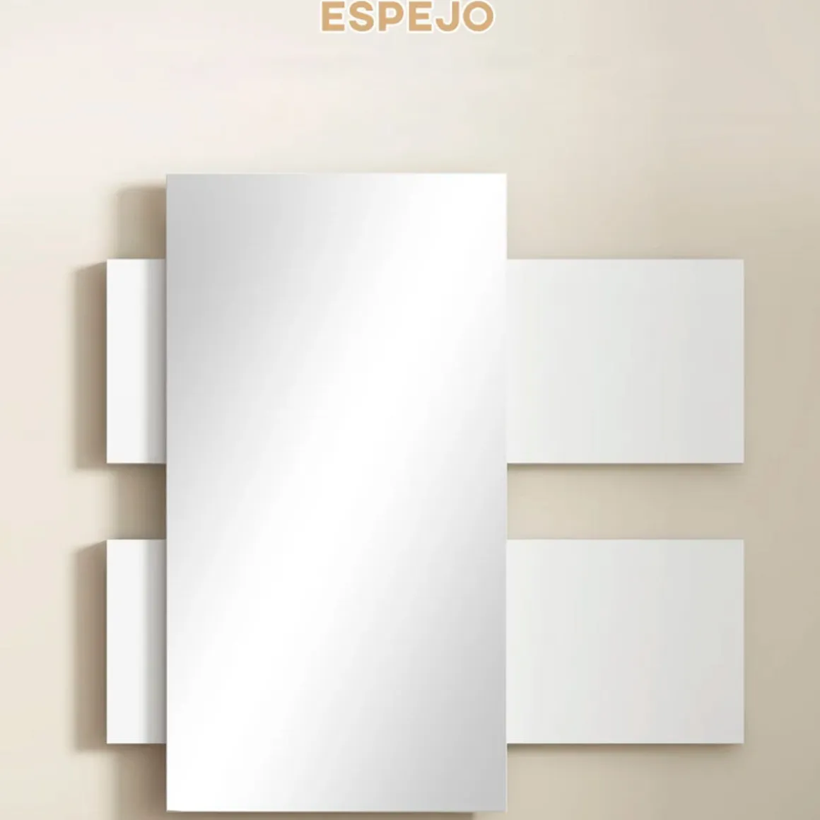 Mueble recibidor con espejo Odda Homcom 1 cajón blanco/gris