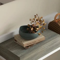 Mueble recibidor con espejo Odda Homcom 1 cajón blanco/gris