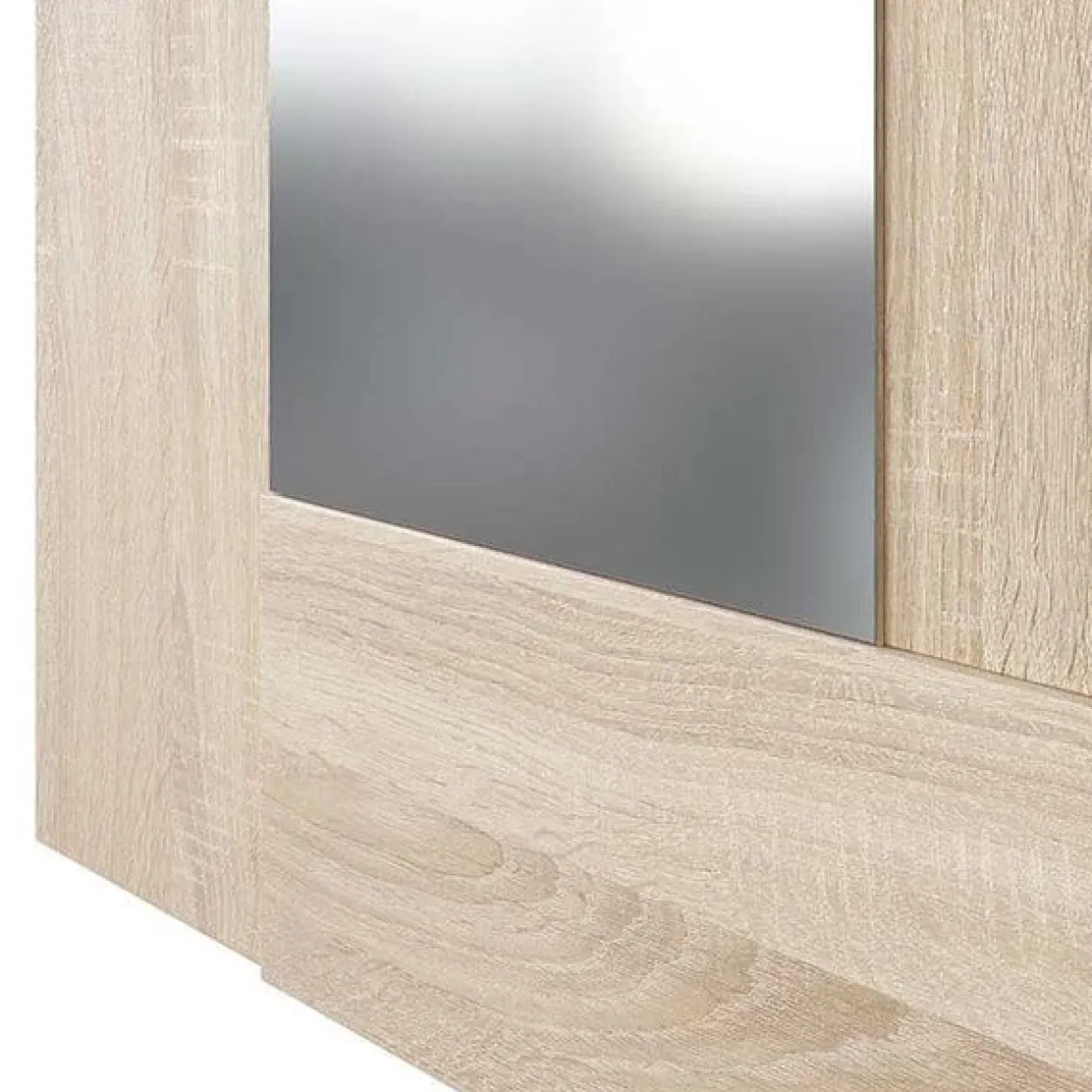 Mueble recibidor Oxys con espejo roble Canadian/grafito 92 cm