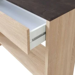 Mueble recibidor Oxys con espejo roble Canadian/grafito 92 cm