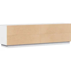 Mueble TV Atenas 4 puertas blanco 45x156x37 cm
