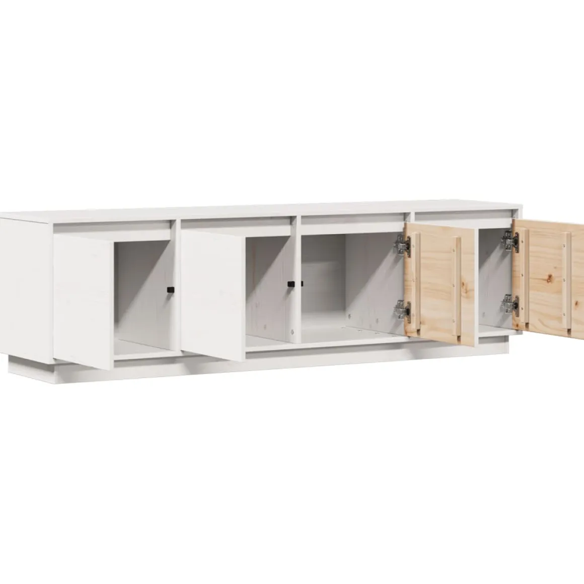 Mueble TV Atenas 4 puertas blanco 45x156x37 cm