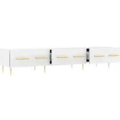 Mueble TV Cristina 3 cajones + tiradores blanco 30x150x36 cm