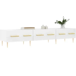 Mueble TV Cristina 3 cajones + tiradores blanco 30x150x36 cm
