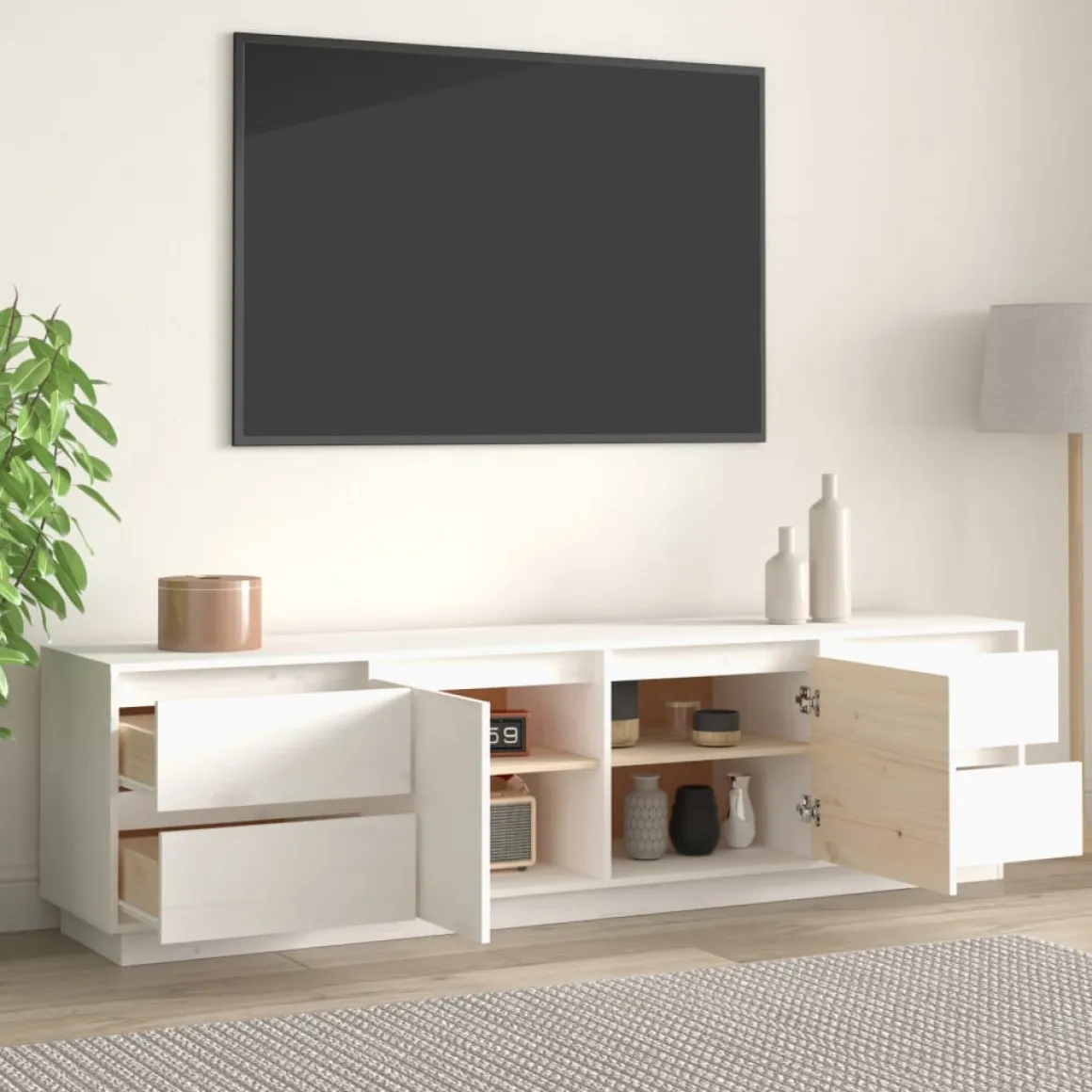 Mueble TV Laura 2 puertas + 4 cajones 47,5x176x37 cm
