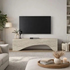 Mueble TV Mara luz LED gris 40x150x31,4 cm