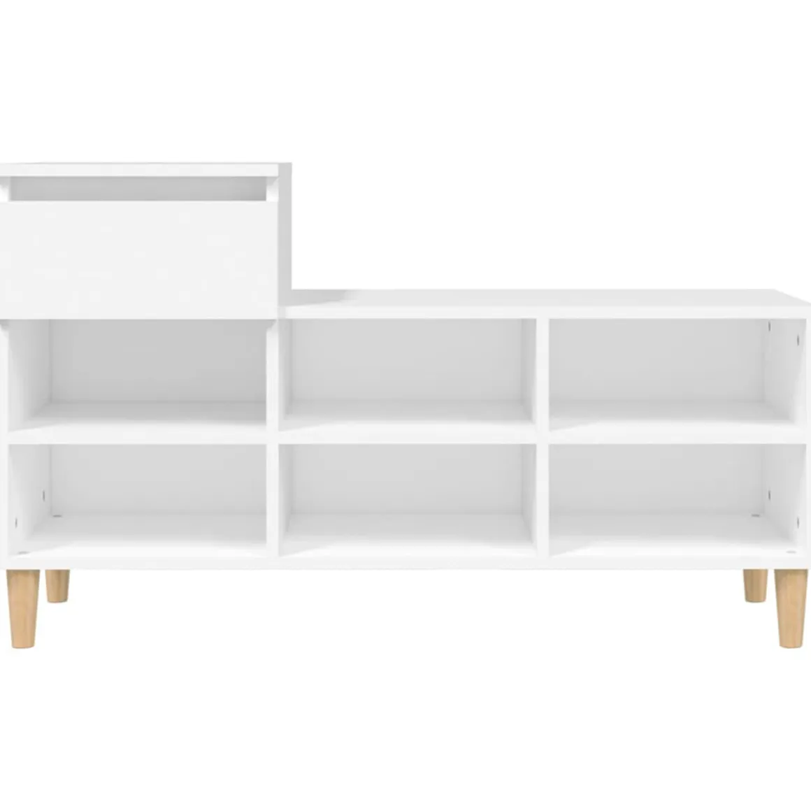 Mueble zapatero 1 cajón 6 compartimentos 60x102x36 cm