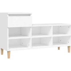Mueble zapatero 1 cajón 6 compartimentos 60x102x36 cm