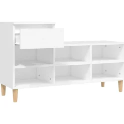 Mueble zapatero 1 cajón 6 compartimentos 60x102x36 cm