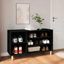 Mueble zapatero 5 compartimentos madera 60x102x36 cm