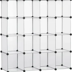 Organizador modular Pluma Homcom 16 cubos transparente 125x125x32 cm