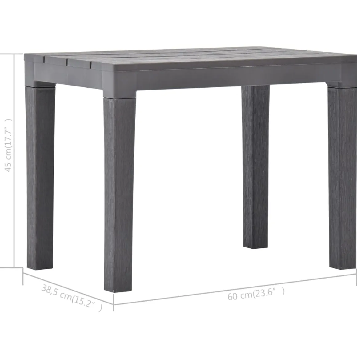 Pack 2 bancos de jardín Natura 45x60x38,5 cm