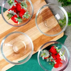 Pack 4 cuencos de cristal Ø12 cm