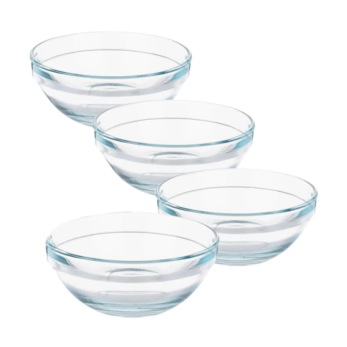 Pack 4 cuencos de cristal Ø12 cm