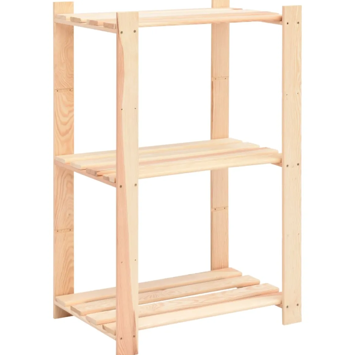 Pack 3 estanterías Alpine 3 niveles natural 90x60x38 cm