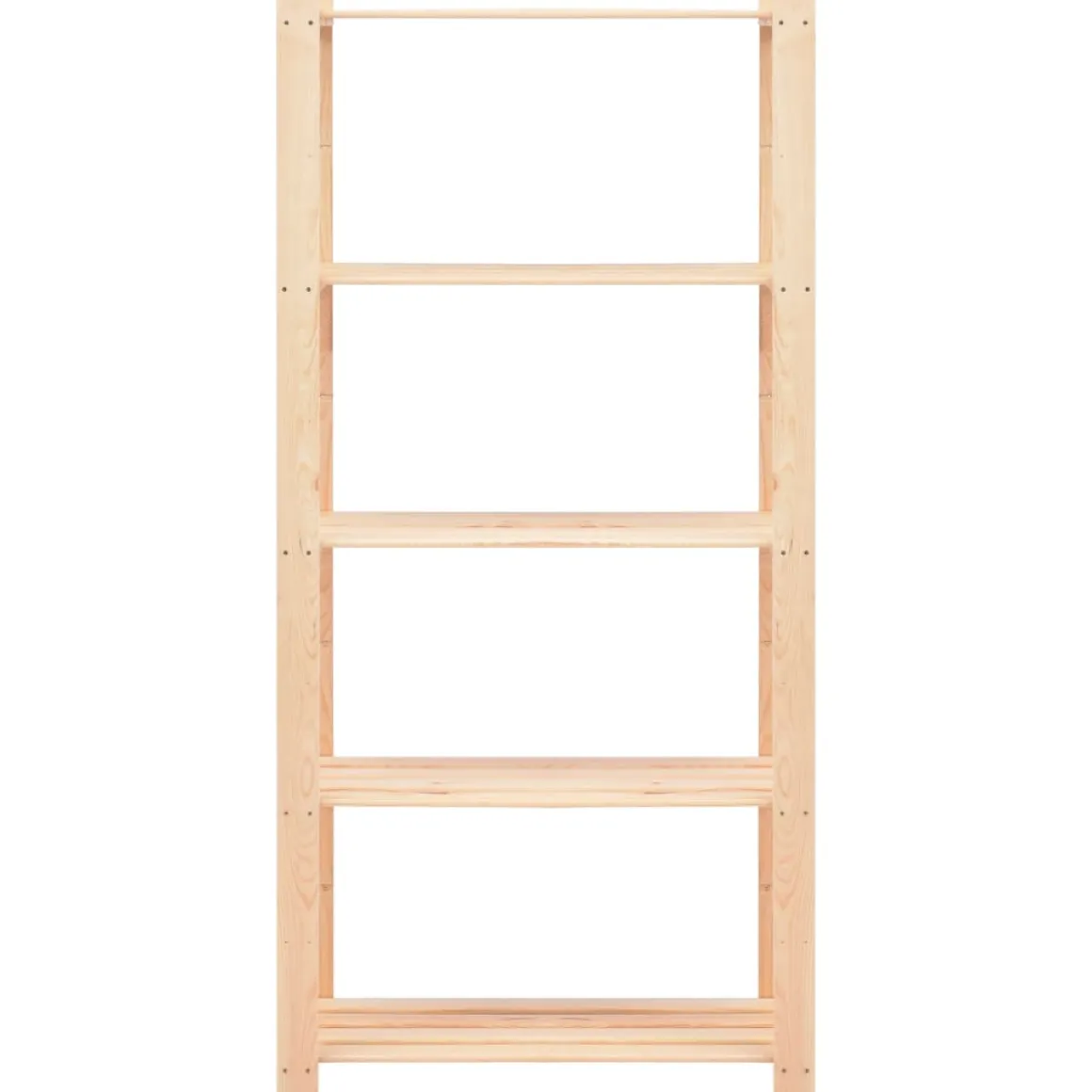 Pack 3 estanterías Nordic 5 niveles natural 170x80x38 cm