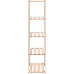 Pack 3 estanterías Nordic 5 niveles natural 170x80x38 cm