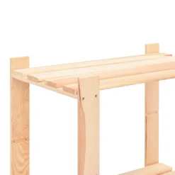 Pack 2 estanterías Terra 3 niveles natural 90x60x38 cm