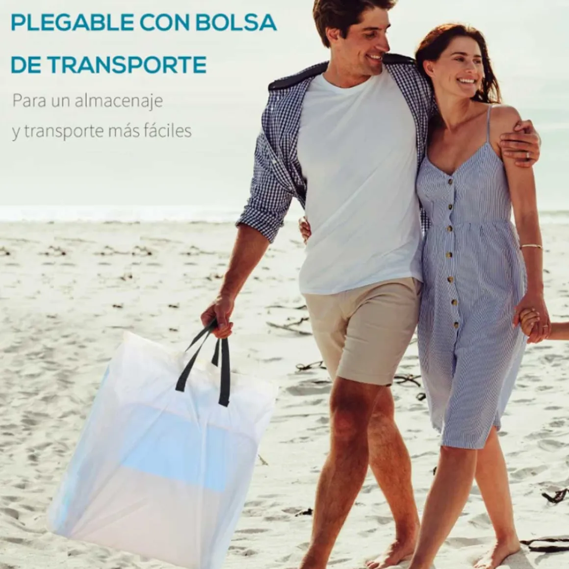 Pack 2 esterillas de playa Outsunny 5 posiciones + bolsa de transporte 36-45x48x134 cm