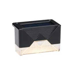 Pack 4 lámparas solares luz cálida negro