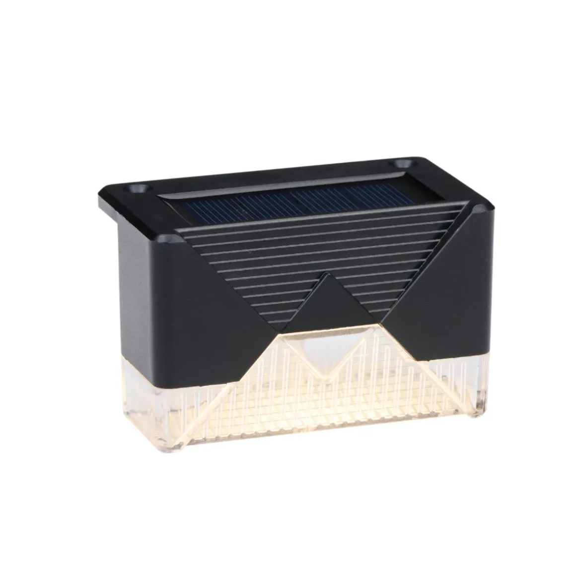Pack 4 lámparas solares luz cálida negro