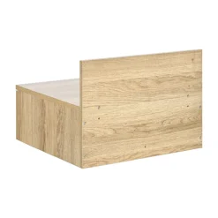 Pack 2 mesitas de noche Kaya Homcom flotantes con cajón natural 30,5x43x36,5 cm