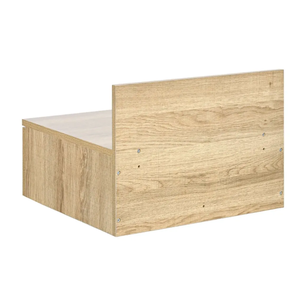 Pack 2 mesitas de noche Kaya Homcom flotantes con cajón natural 30,5x43x36,5 cm