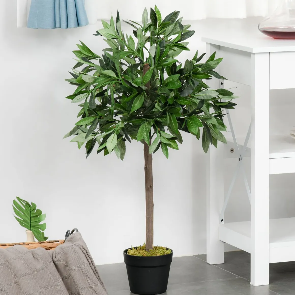 Pack 2 plantas artificiales Lohan Outsunny verde Ø16x90 cm