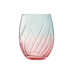 Pack 4 vasos Swirly Spring Cristal D’Arques cristalín rosa/verde 36 cl