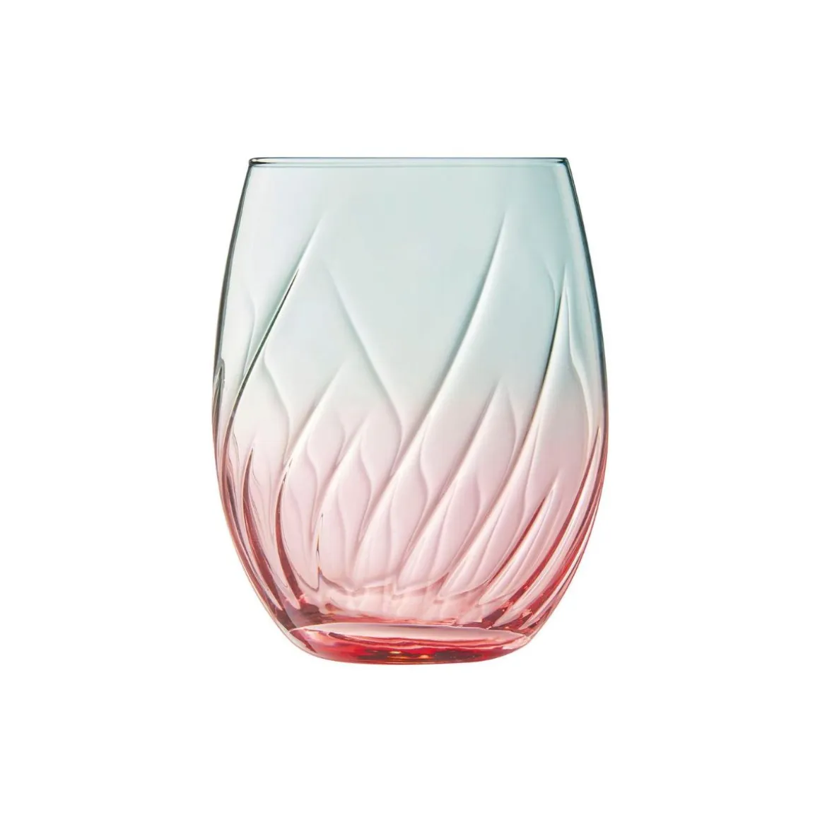 Pack 4 vasos Swirly Spring Cristal D’Arques cristalín rosa/verde 36 cl