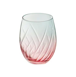 Pack 4 vasos Swirly Spring Cristal D’Arques cristalín rosa/verde 36 cl