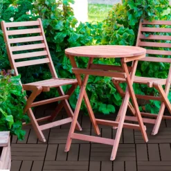 Pack de 9 baldosas Outsunny para suelo cuadradas 0,81 m² 9pzs marrón 30x30 cm