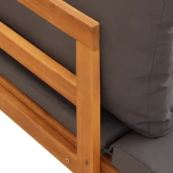 Pack de 2 bancos de jardín VidaXL 4 personas con cojines