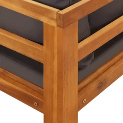 Pack de 2 bancos de jardín VidaXL 4 personas con cojines