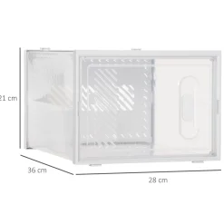 Pack de 18 cajas organizativas Homcom con puerta magnética 21x28x36 cm